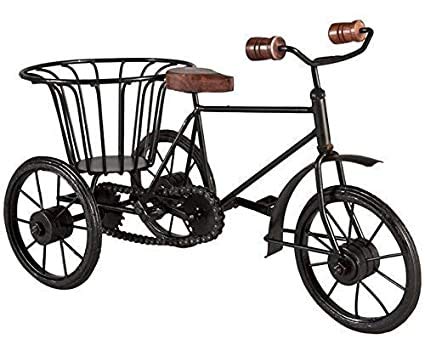 Miniature iron Cycle with Flower Basket