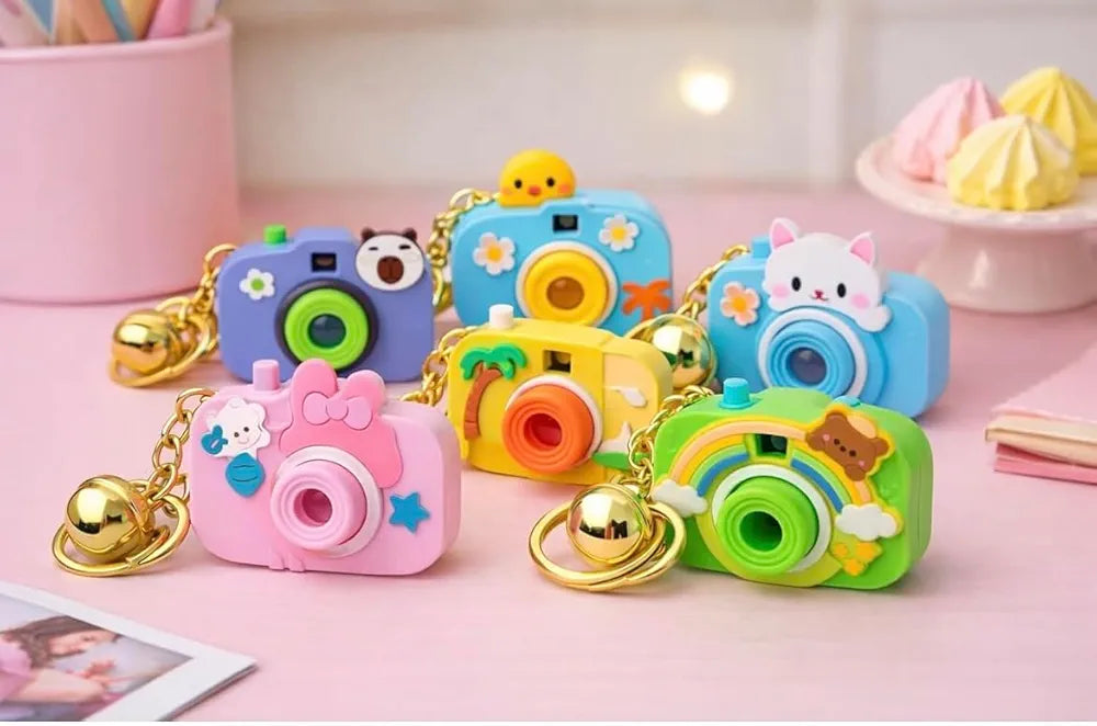 Cartoon Projection Camera Keychain