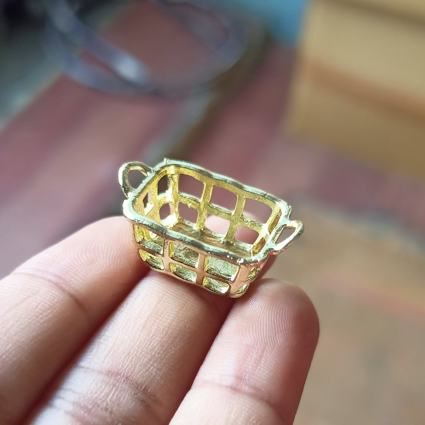 Gold Metal Basket